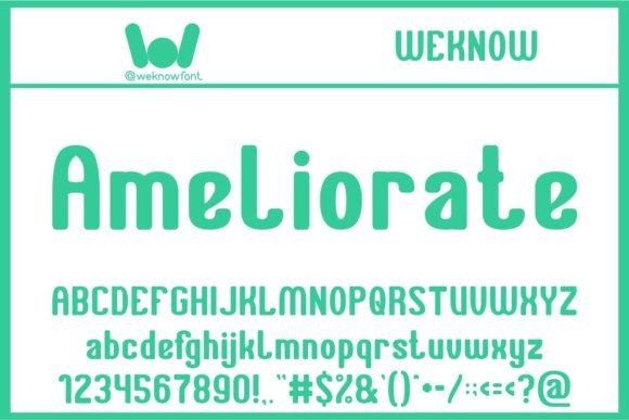 Ameliorate: A Vibrant Display Font for Digital Branding and Web Design