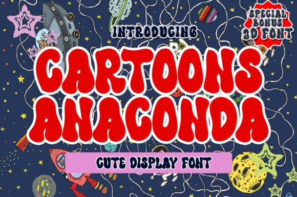 Cartoons Anaconda: A Bold Display Font for Editorial Charm