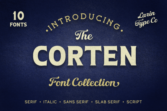 Corten: A Vintage-Inspired Display Font for Crafters & Product Designers