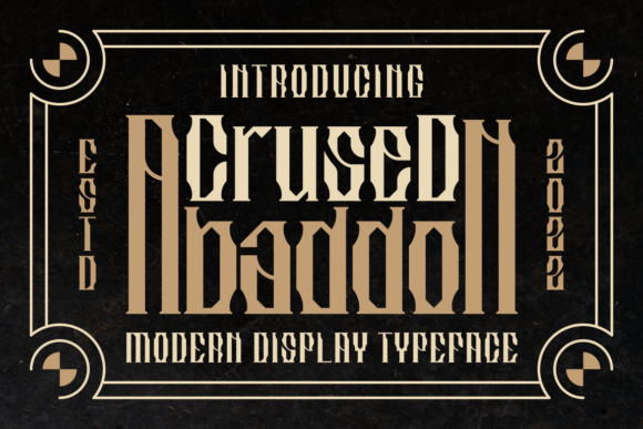Crused Abaddon: A Bold Display Font for Modern Web Design and Digital Branding