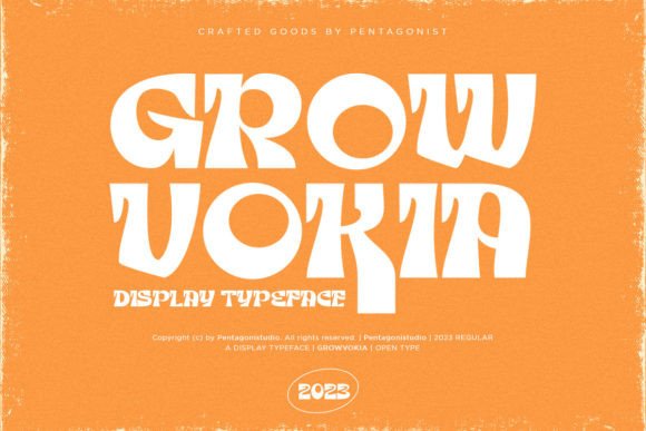 Growvokia: A Bold Display Font for Impactful Marketing Design