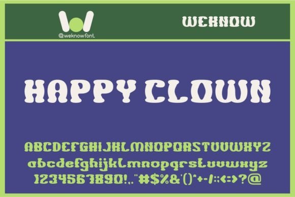 Happy Clown: A Playful Display Font for Editorial Design and Digital Publishing