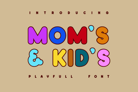 Mom s Kid s: A Vintage Display Font for Editorial Charm