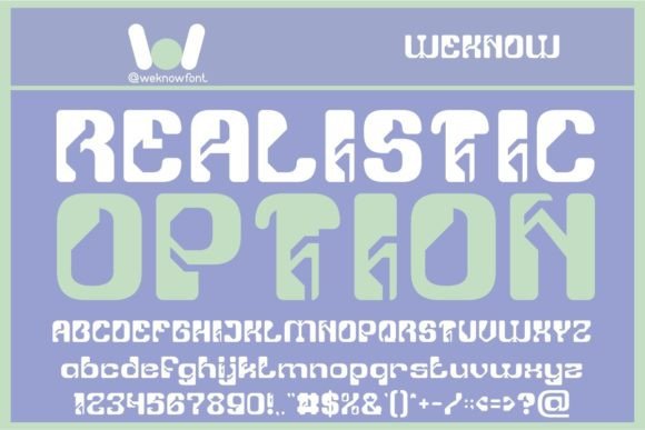 Realistic Option: A Techno-Sci-Fi Display Font for Bold Maker Designs
