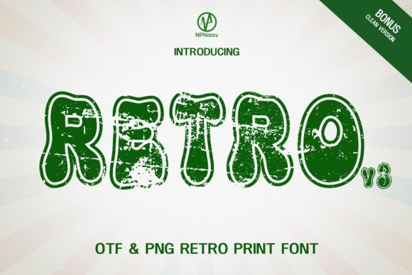 Retro V3: A Bold Display Font for Crafters and Product Makers