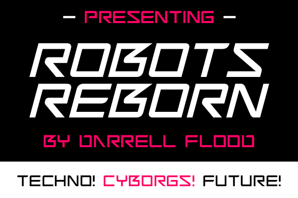 Robots Reborn: A Sci-Fi Neon Font for Crafty Makers and Product Designers