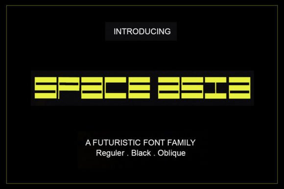 Space Asia: A Futuristic Display Font for Crafters & Makers